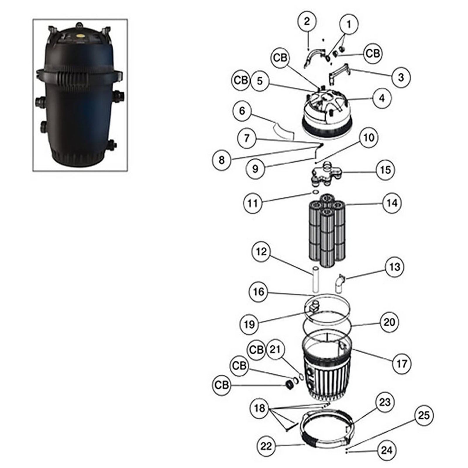 Jacuzzi J-CQ420 Cartridge Filter