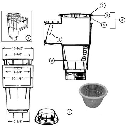 Hayward SkimMaster Series,SP1070,SP1071, In-Ground, Concrete