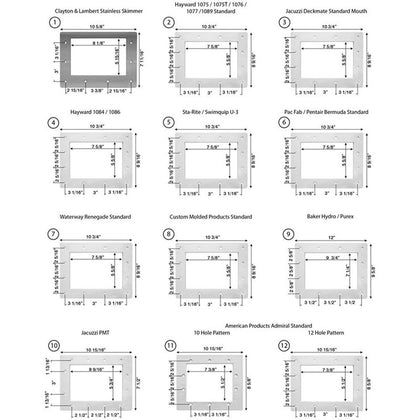 Skimmer Faceplates, Medium Skimmers