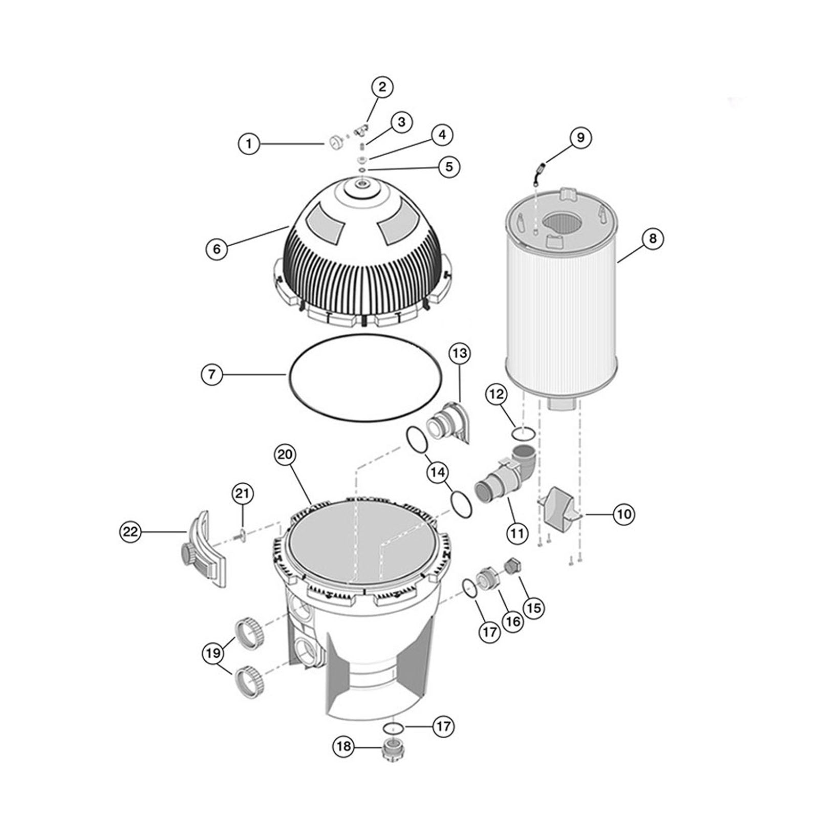 Sta-Rite/Pentair System:3 SMD Modular DE Filter Rpl Parts