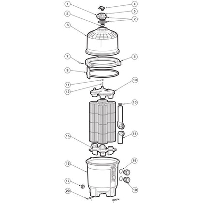 Hayward DEP 500 Series D.E. Filter Replacement Parts