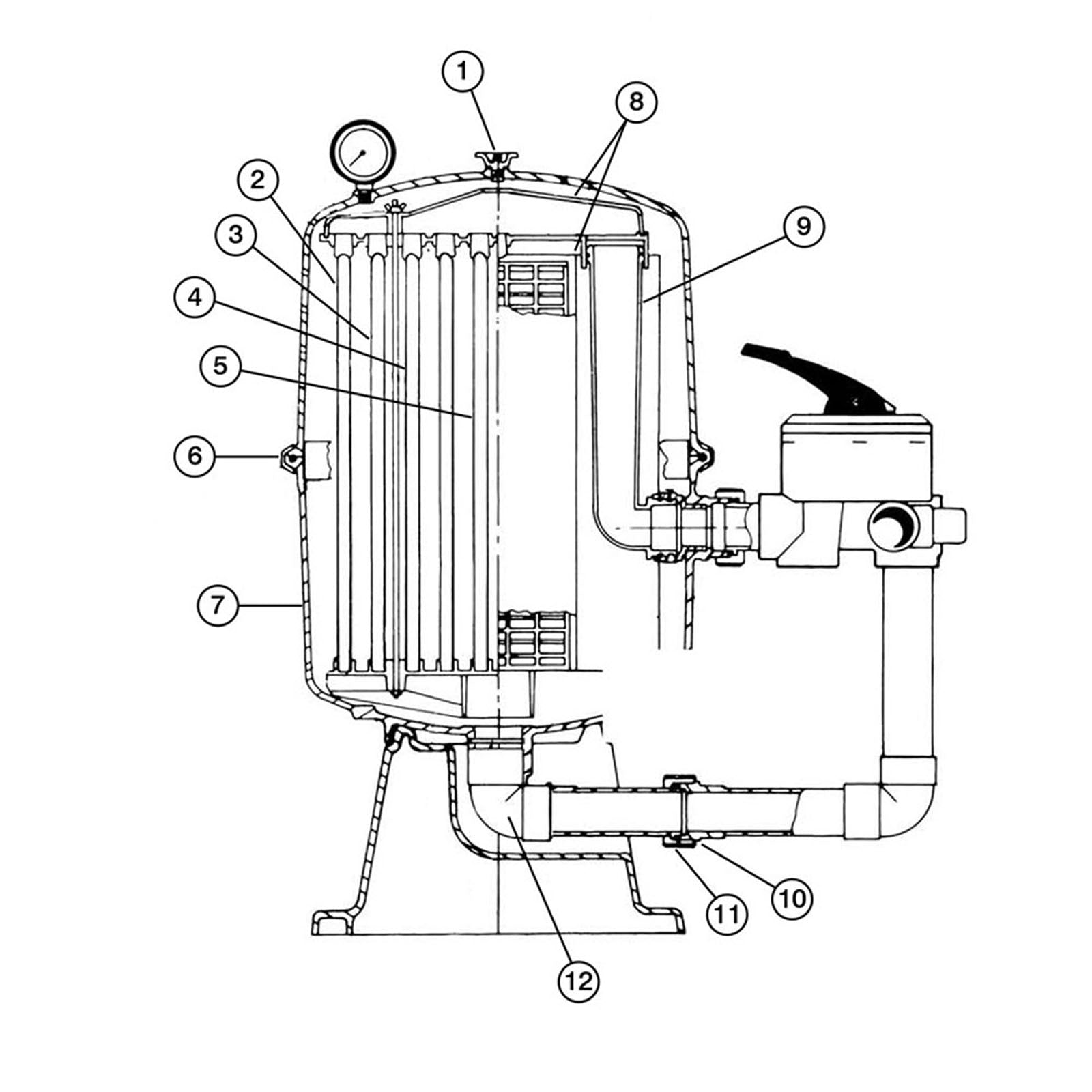 DE Filter, Waterco Astra Fulflo, Replacement Parts