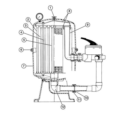 DE Filter, Waterco Astra Fulflo, Replacement Parts