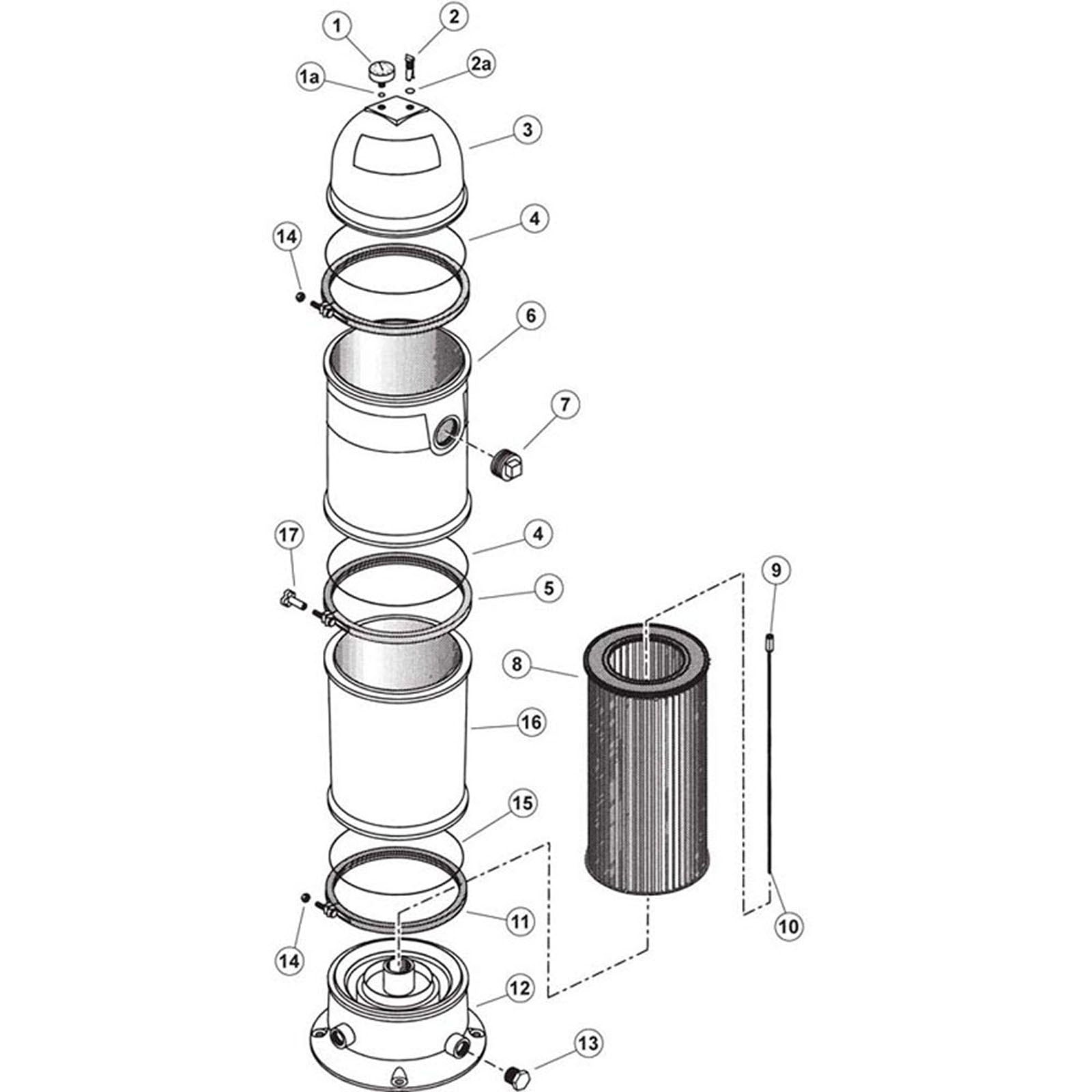 Cartridge Filter, StaRite Posi-Flo II, PTM135