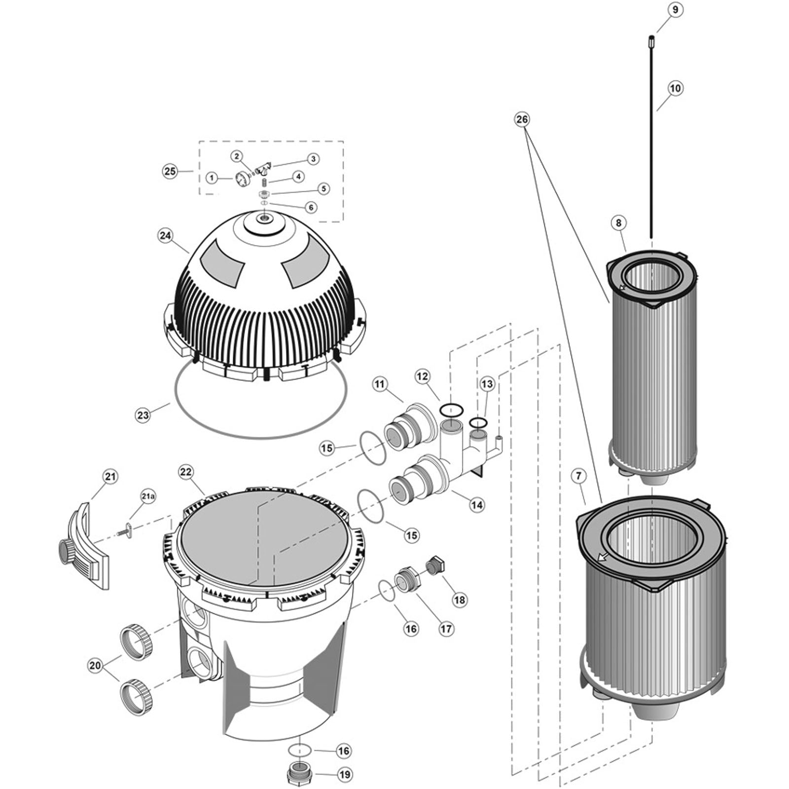 Cartridge Filter,StaRite System 3,S7M120/M400 & S8M150/M500