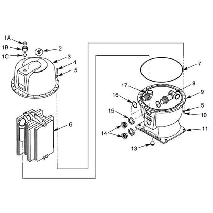 DE Filter, StaRite/Swimquip, DEP Vertical DEP36/51/83/-01B