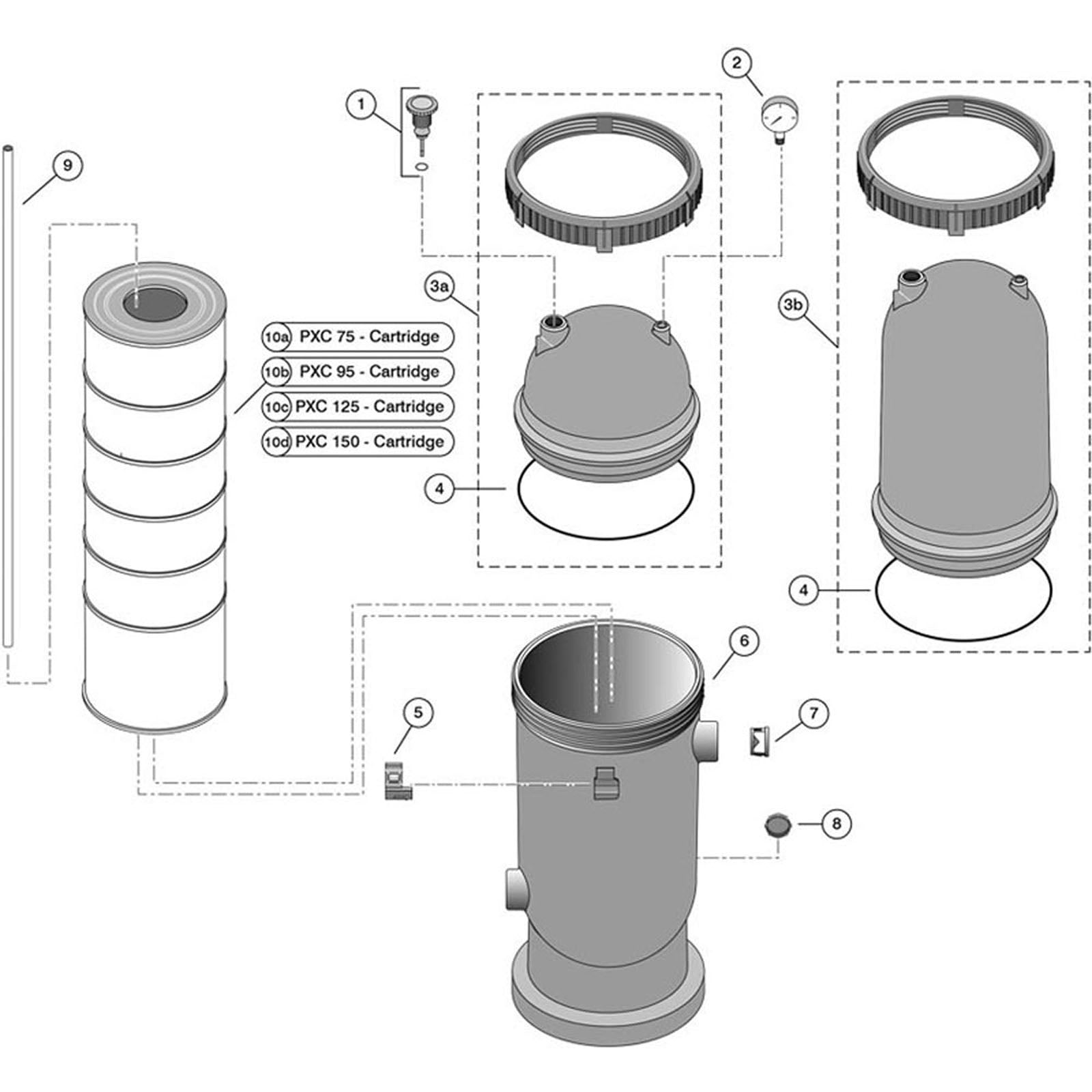 Cartridge Filter, Pentair Posi-Clear PXC75/95/125/150