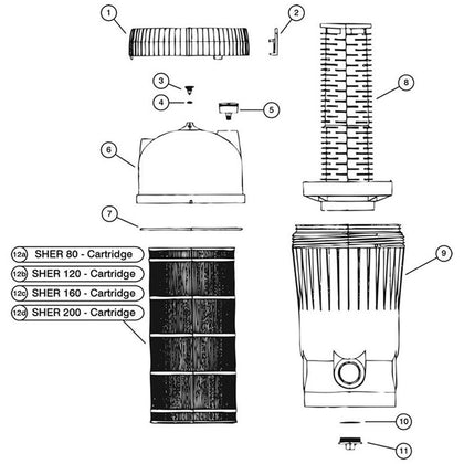 Cartridge Filter, Jacuzzi, SherLok 80, 120, 160, 200