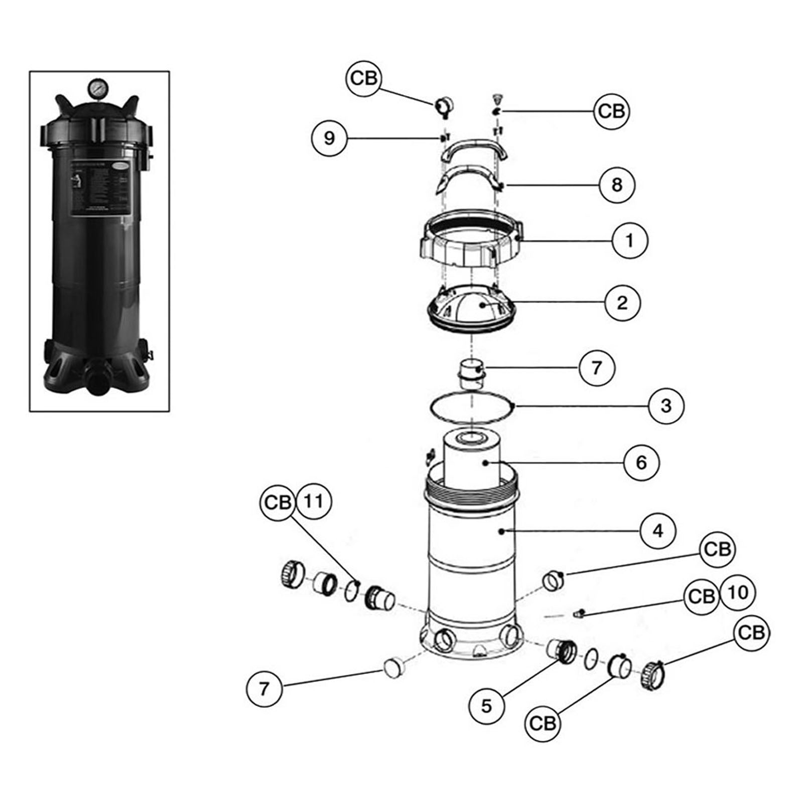 Jacuzzi J-C150 Cartridge Filter