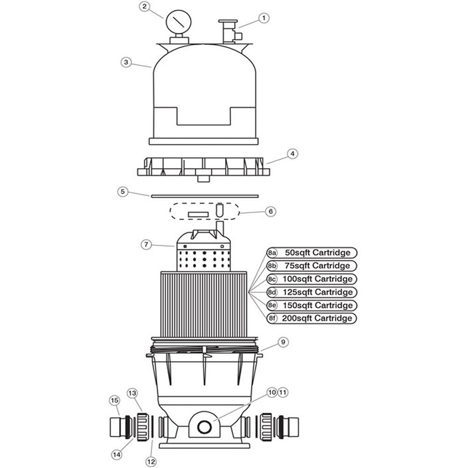 Cartridge Filter, Pentair American, Clean & Clear/Predator