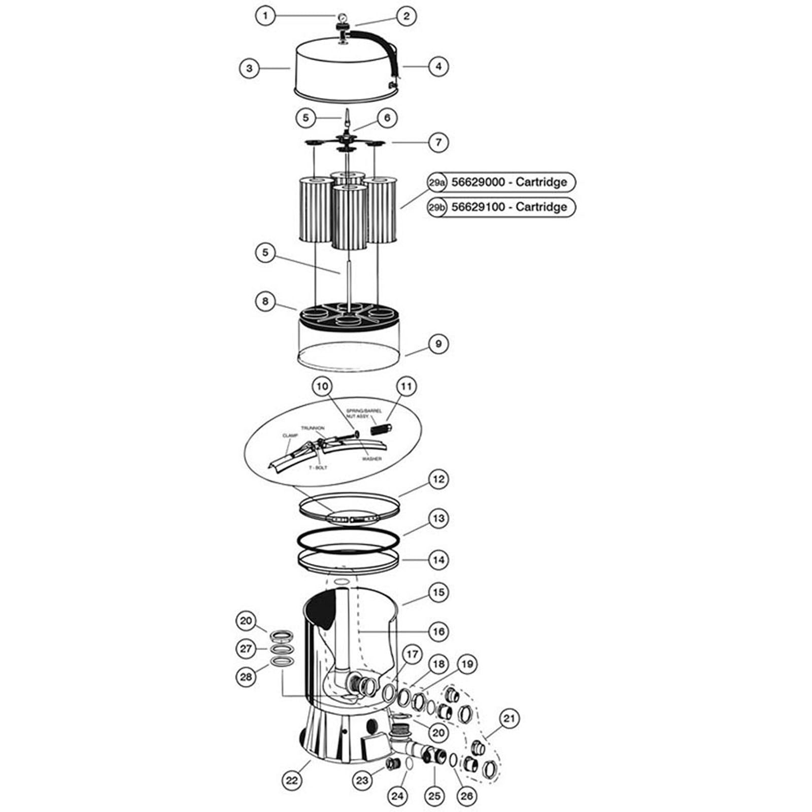 Cartridge Filter, Pentair American, Quantum, SS Tank