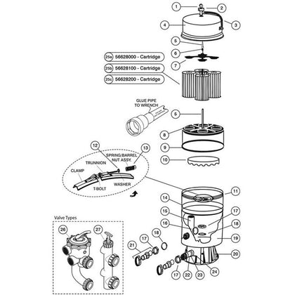 Cartridge Filter, Pentair American, Quantum CM