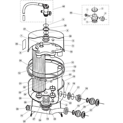 Cartridge Filter, Pentair PacFab, Sea Horse, FSH FG Tank