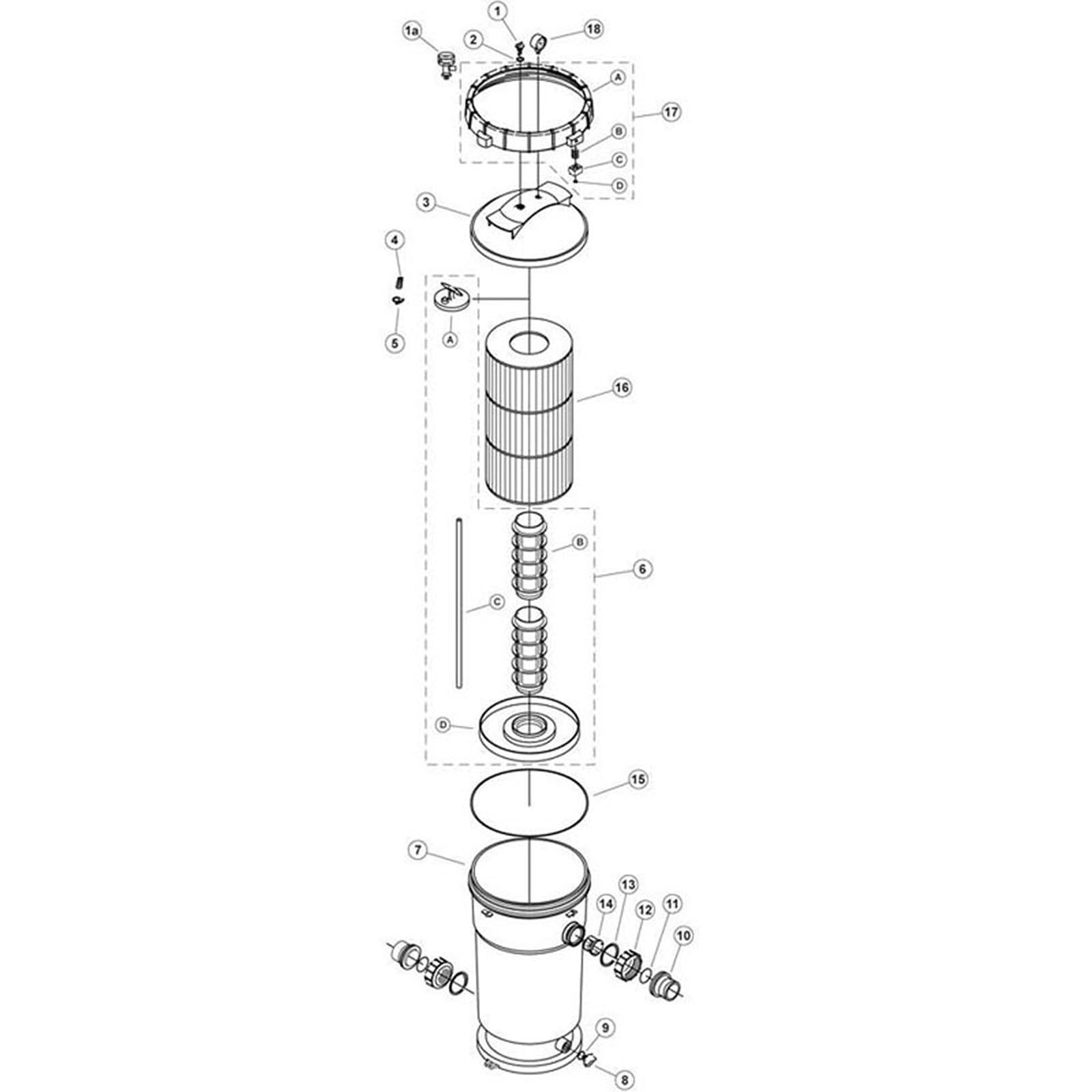 Cartridge Filter, Pentair Purex, DM