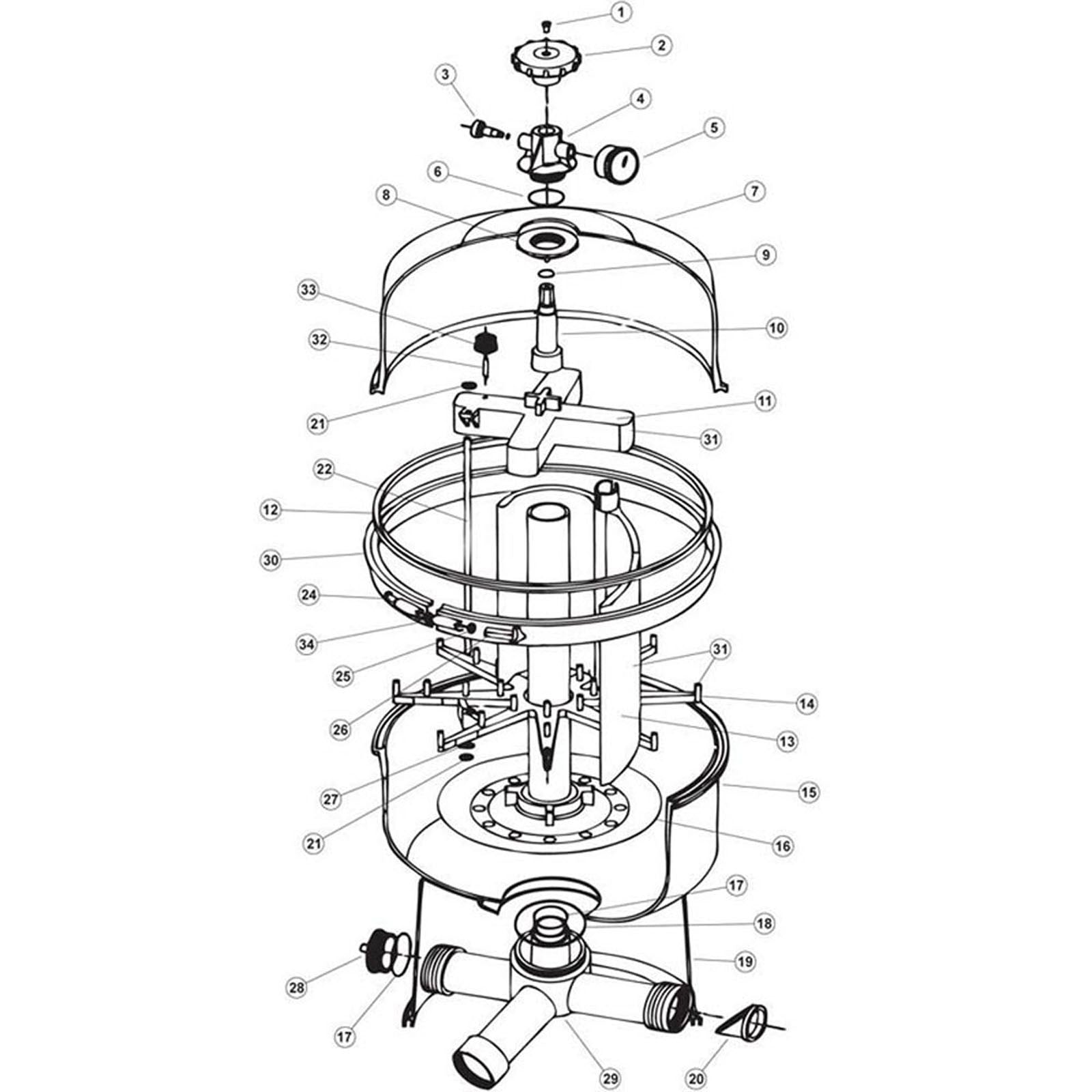 DE Filter, Pentair/PacFab, Star Polymeric ST35,40,50,80