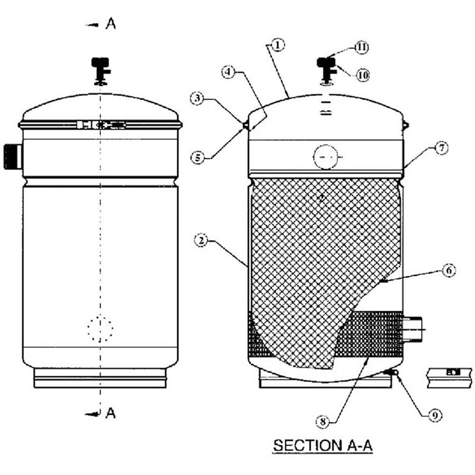 DE Separation Tank, Pentair/American Products, AP Model