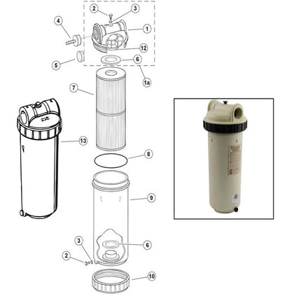 Inline Filter, Pentair Rainbow, RDC Series