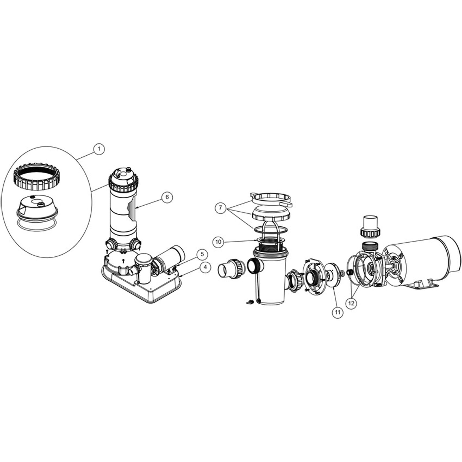 Protege RPCFP50 - RPCFP202, Cartridge Filter Combo Parts