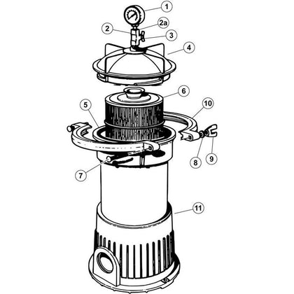 Cartridge Filter, Waterco, UltraMite/HydroMite, 12.5–150sqft