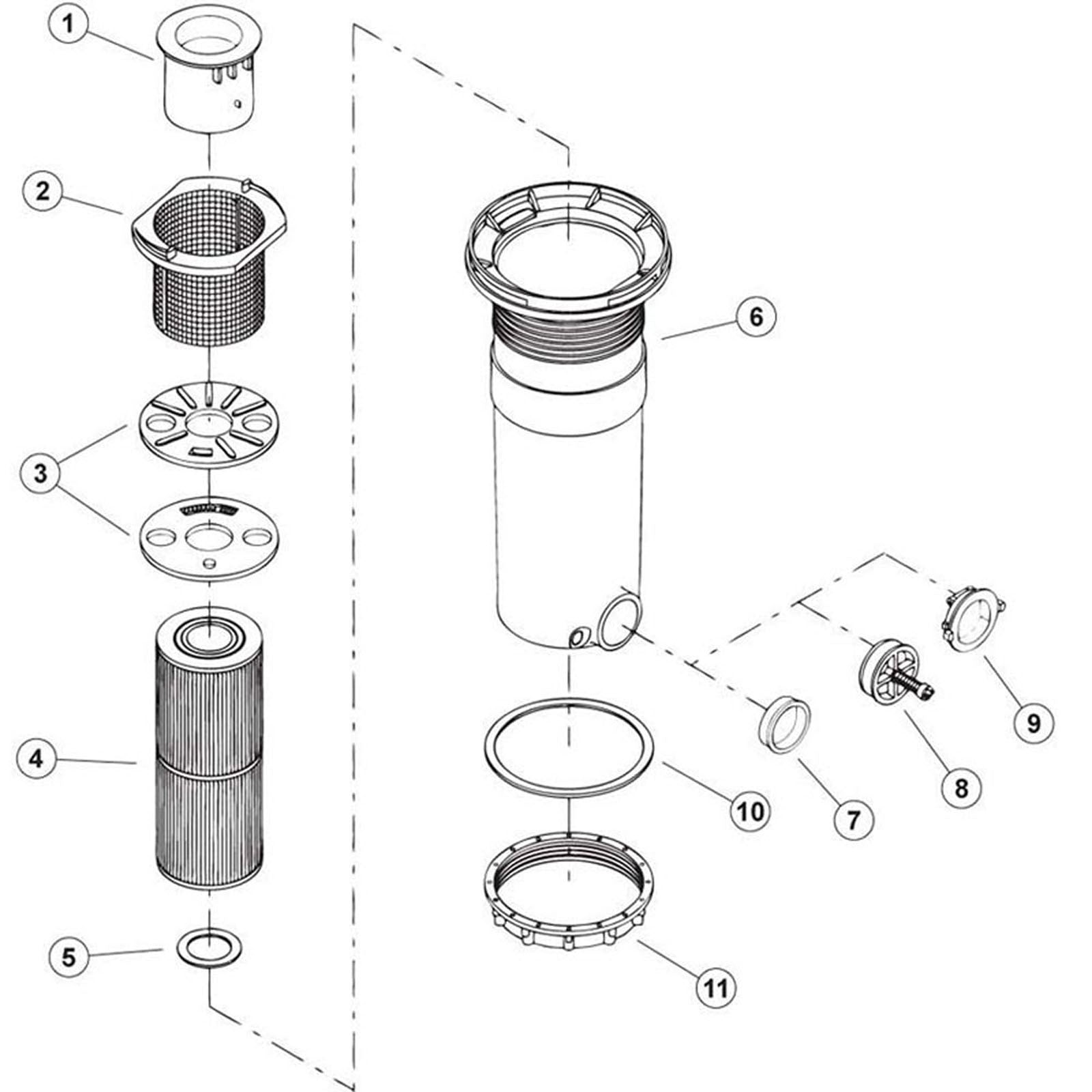 Skim Filter, Waterway, Top Mount