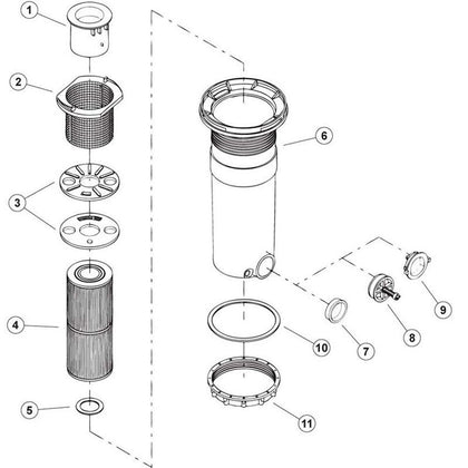 Skim Filter, Waterway, Top Mount