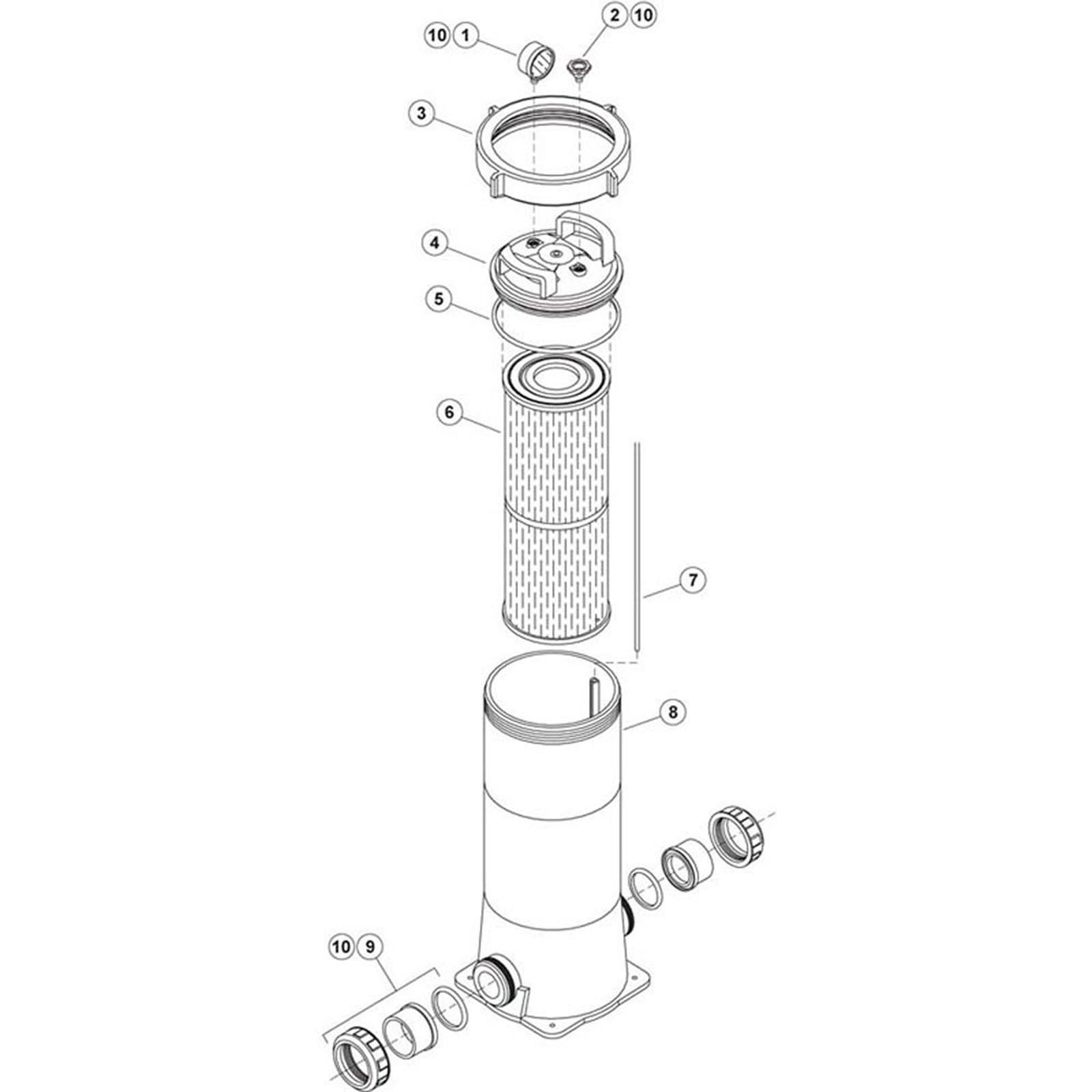 Cartridge Filter, Zodiac Jandy, CT50, CT75, CT100