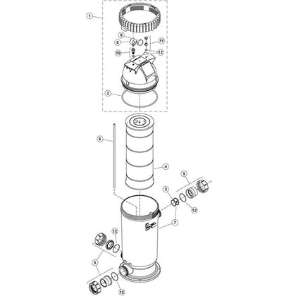 Cartridge Filter, Zodiac Jandy, CS100,CS150,CS200,CS250