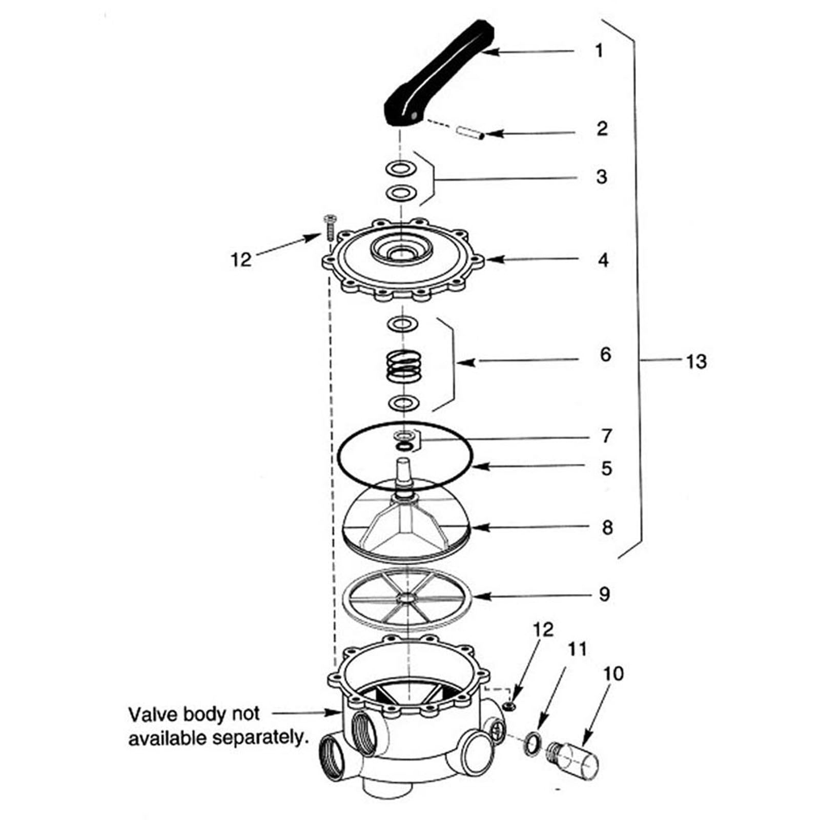 Sta-Rite 2" Side Mount Multiport Valve WC 212-150P/PA