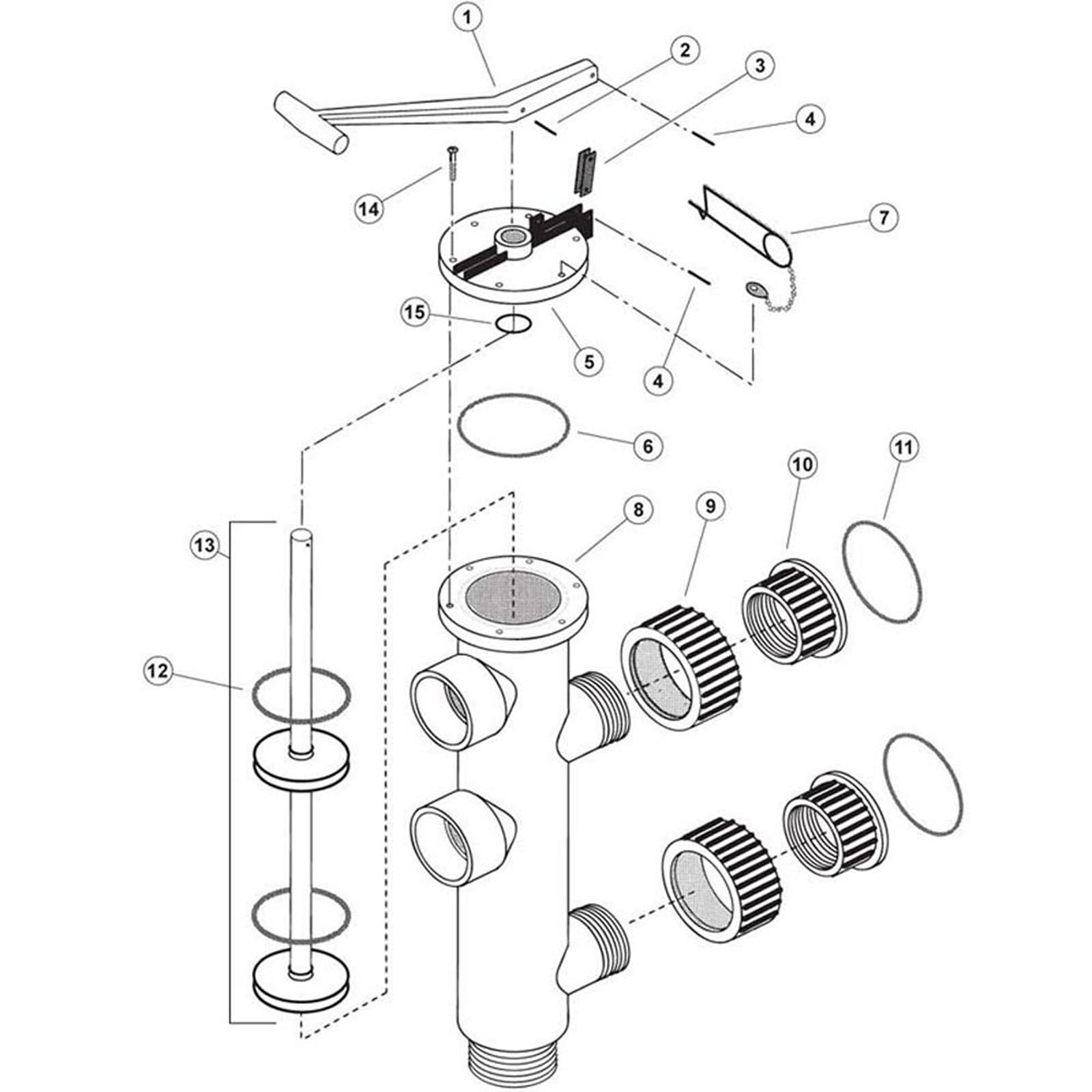 Sta-Rite Plastic Push Pull Valve Model WC 212-134P