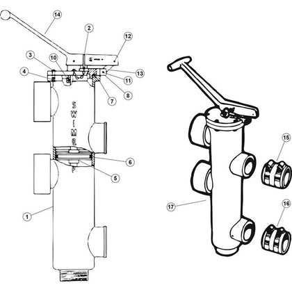 Sta-Rite Swimquip Plastic Slide Valve Model 14936-0000