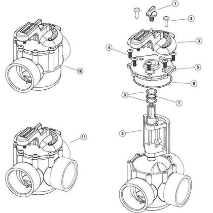 Pentair Compool & PacFab 2Way & 3Way PVC Diverter Valves