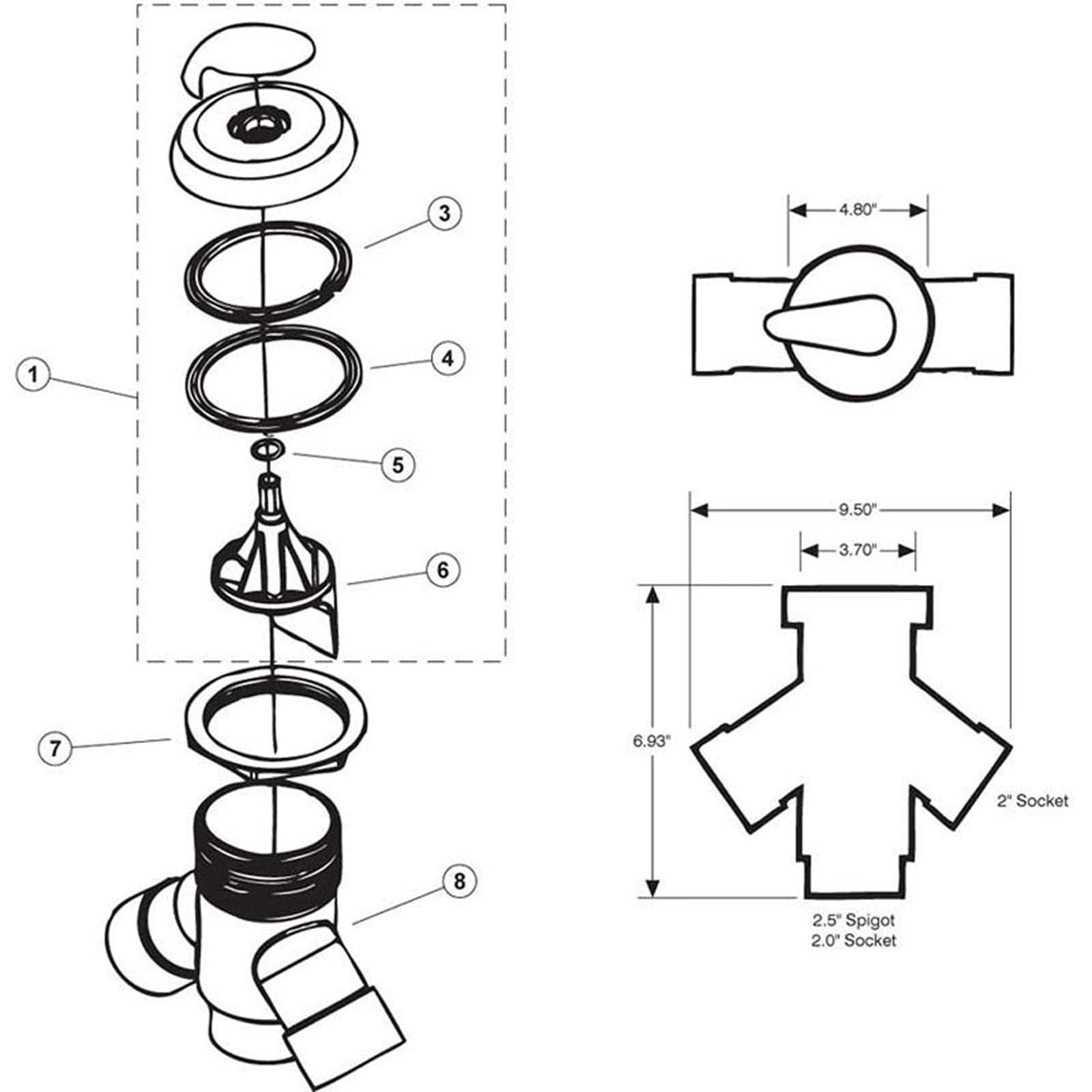 Pentair Top Access Diverter Valve