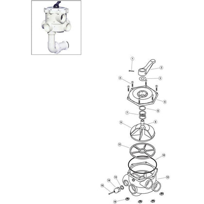 Pent Am Prod 1-1/2" Side Mount Multiport Valve