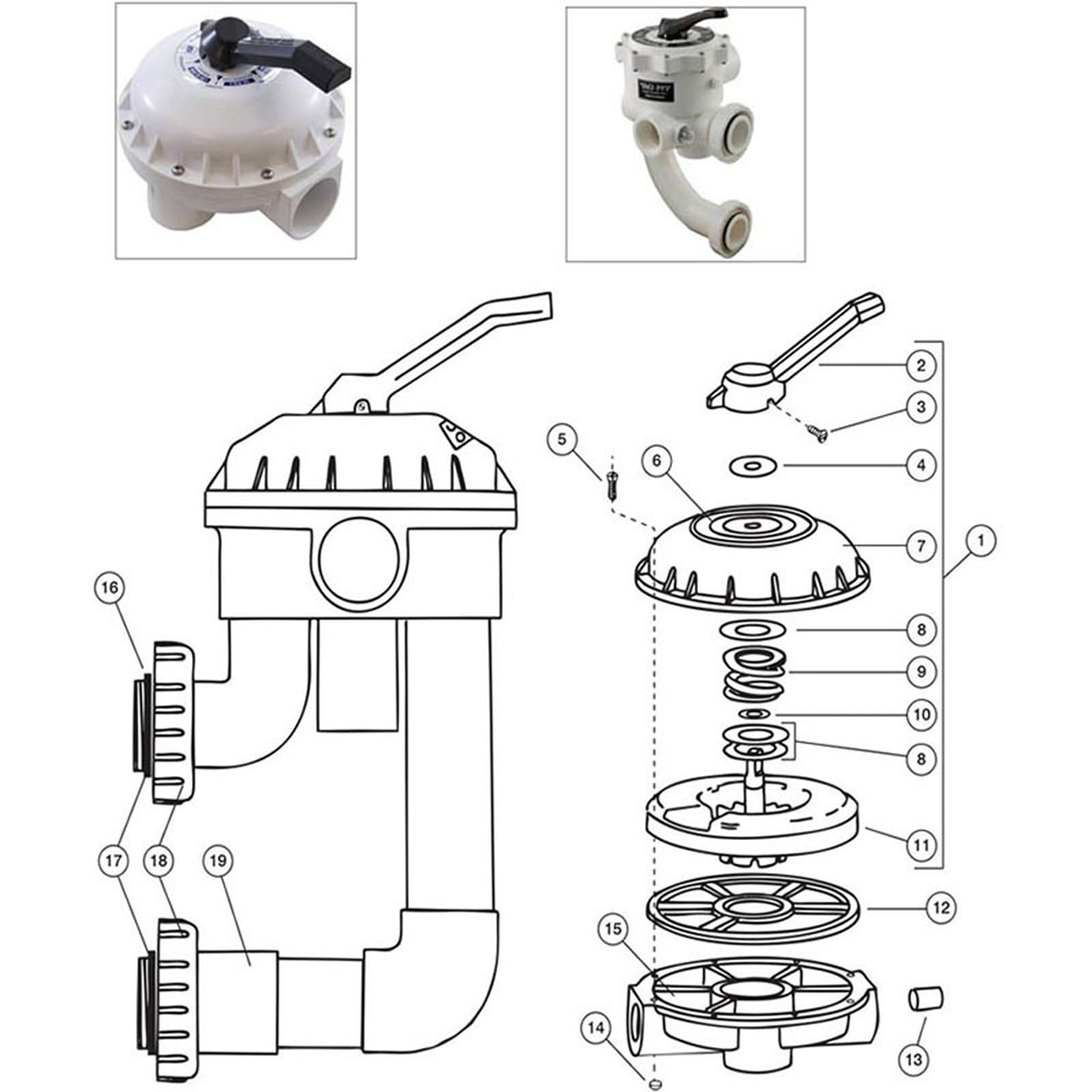 Pentair PacFab 2" HI-Flow Valve