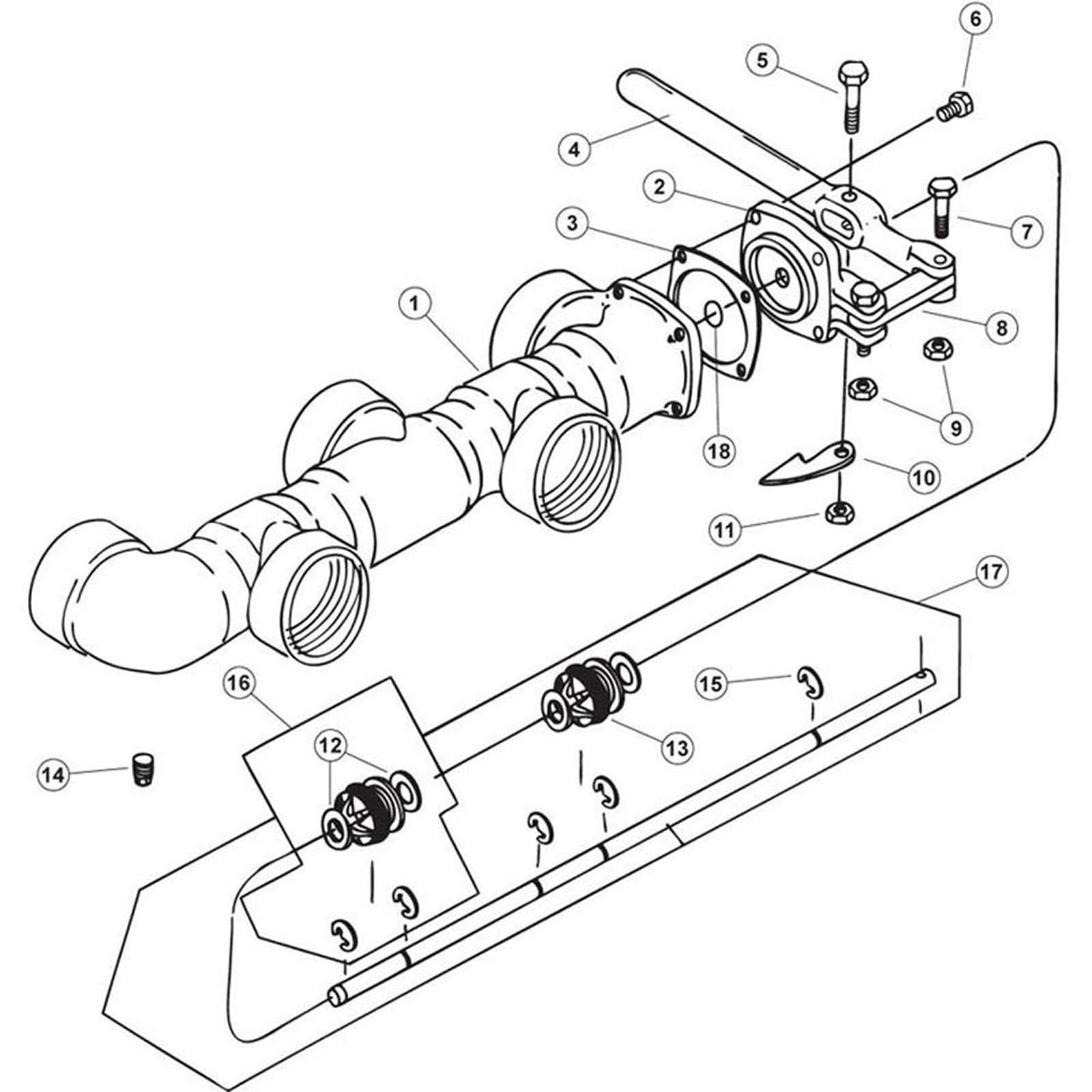 Pentair PacFab 2" Brass Backwash Valve