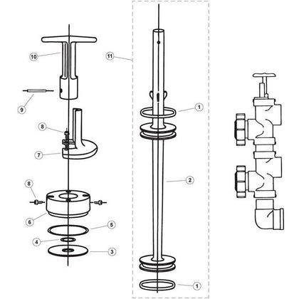 Pentair PacFab 2" PVC Slide Valve