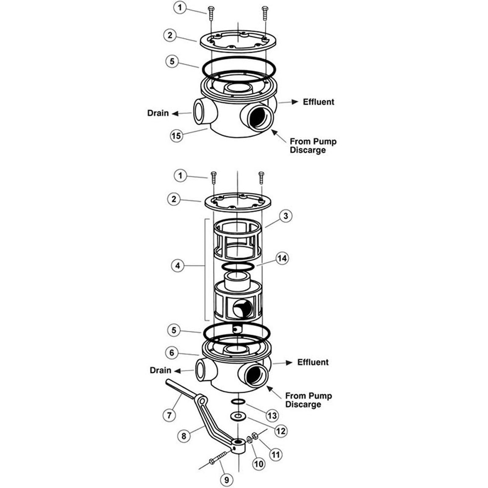 Pentair SM & SMBW 2000 Series Backwash Valve