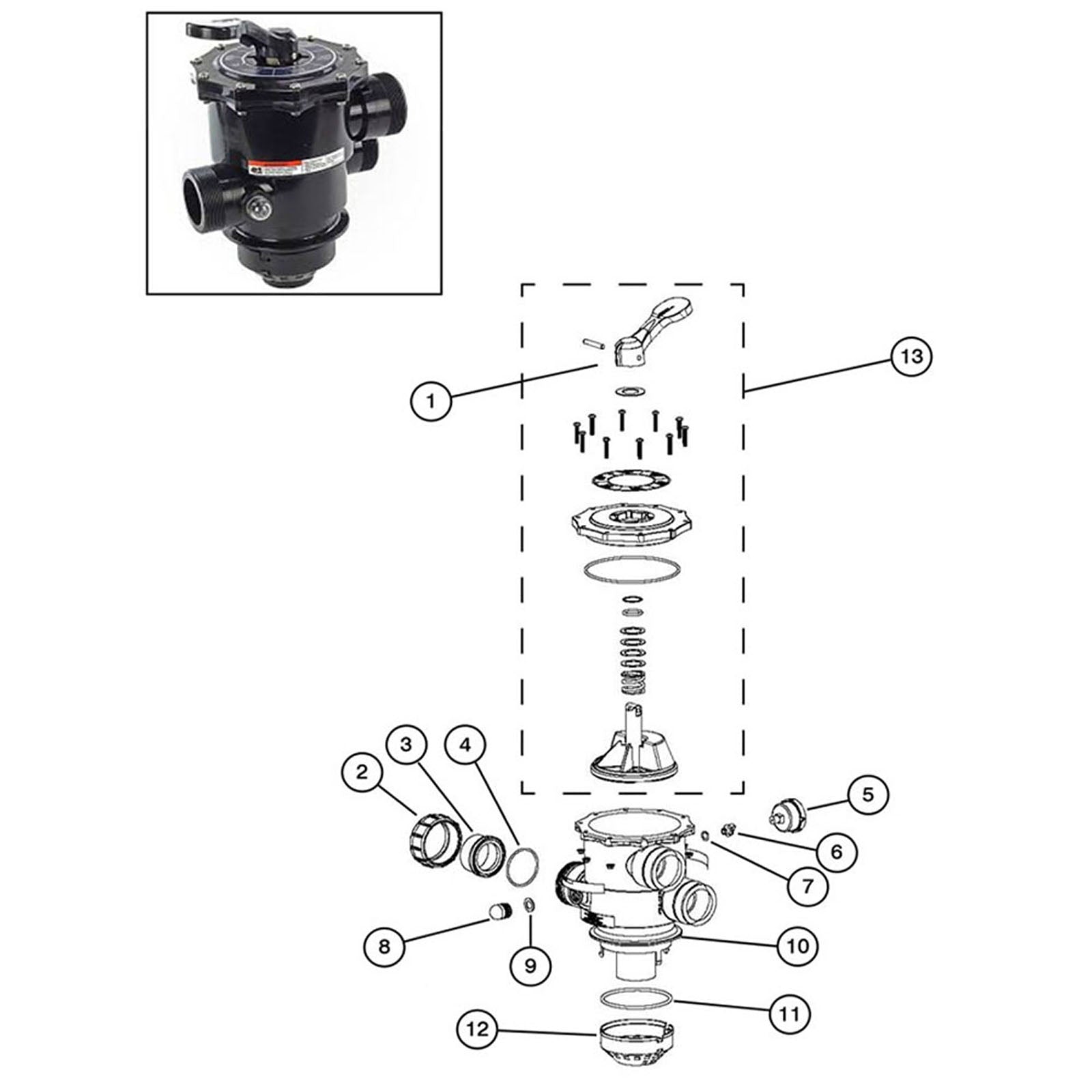 Pentair 2" Top Mount Hybrid Valve