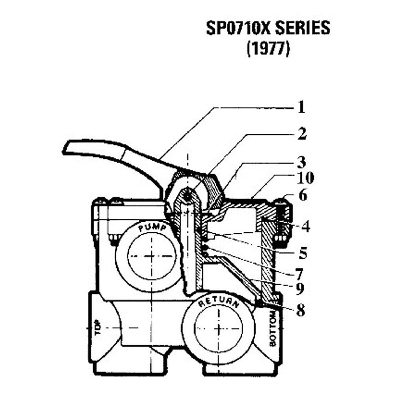 Hayward 1-1/2" Side Mount Vari-Flo Valve SP0710X (1977)