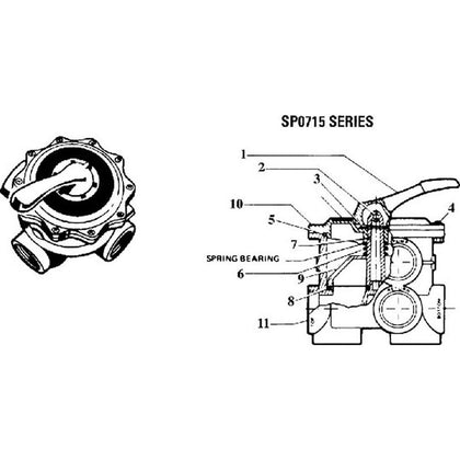 Hayward 2" Side Mount Vari-Flo Valves SP0715 & 0716