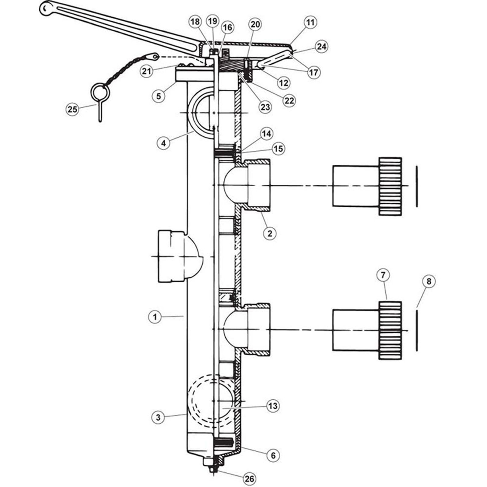 Baker Hydro/Waterco Vertilever Push Pull Valve