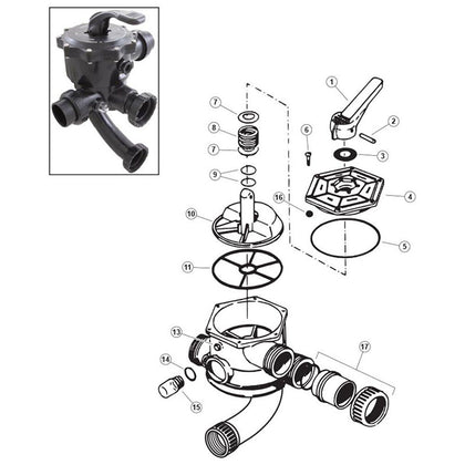 Waterco Side Mount Multiport Valves - 1-1/2" & 2" Models