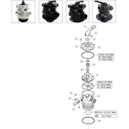 Praher ABS Top Mount Multiport Valves 1-1/2", 2", 3" Models