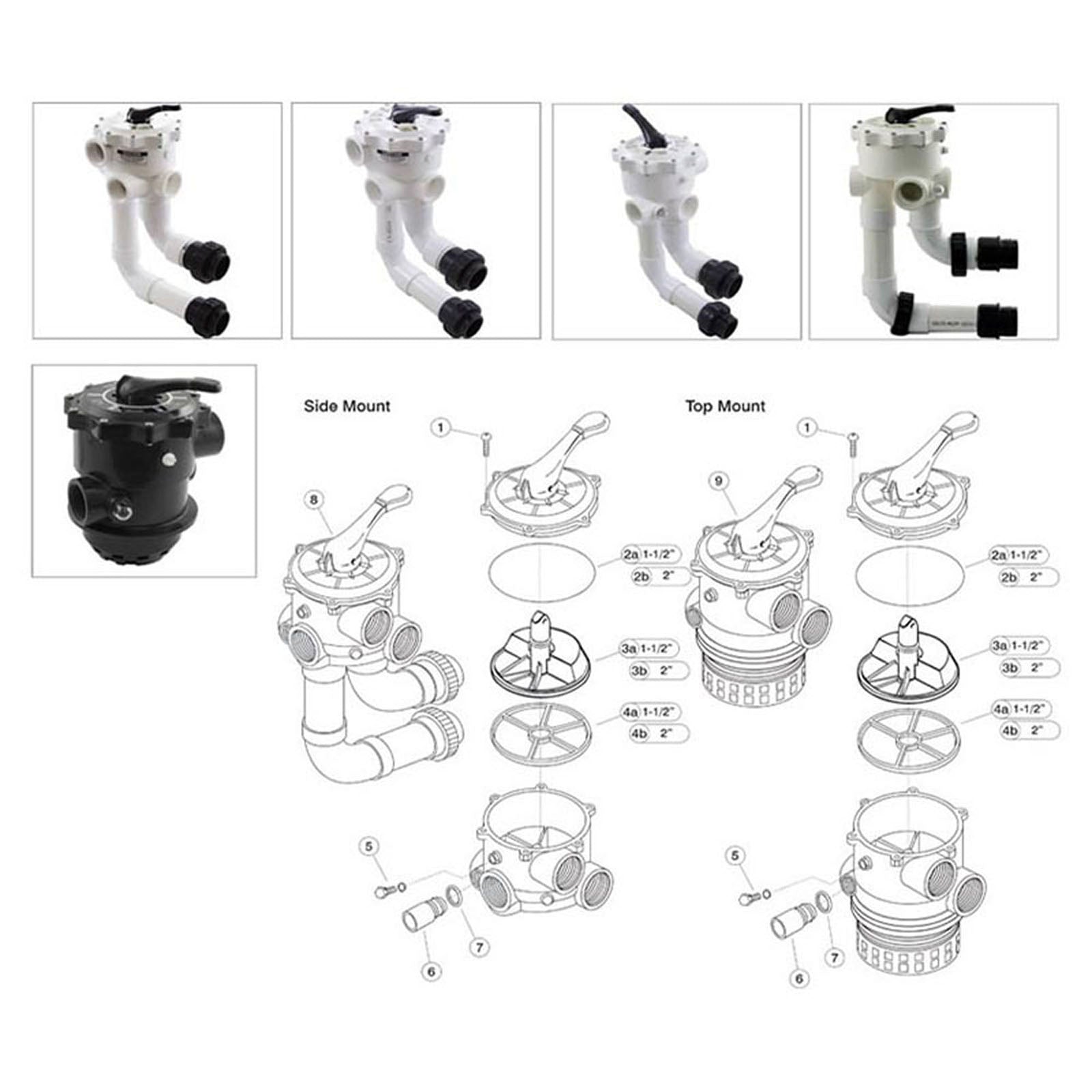 Waterway Multiport Valves Side Mount & Top Mount