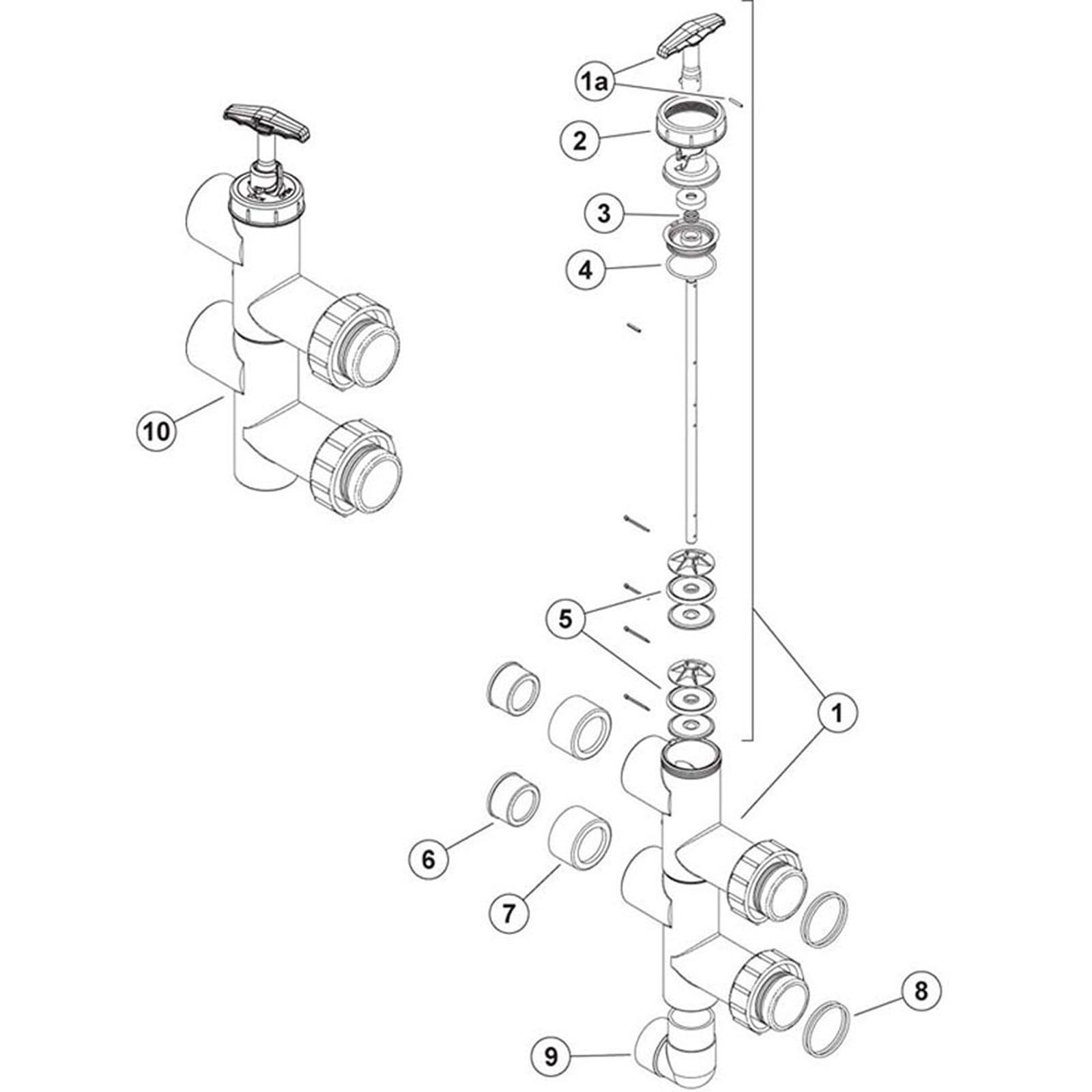 Waterway 2-1/2" PVC Slide Valve