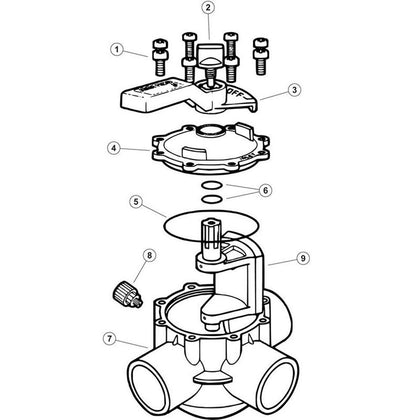 Waterpik Jandy 3 Way CPVC Gray Valve