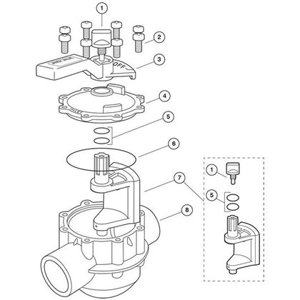 Waterpik Jandy NeverLube Valve, 2-Port, Standard Diverter