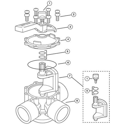 Waterpik Jandy NeverLube Valve, 3-Port, Large Diverter