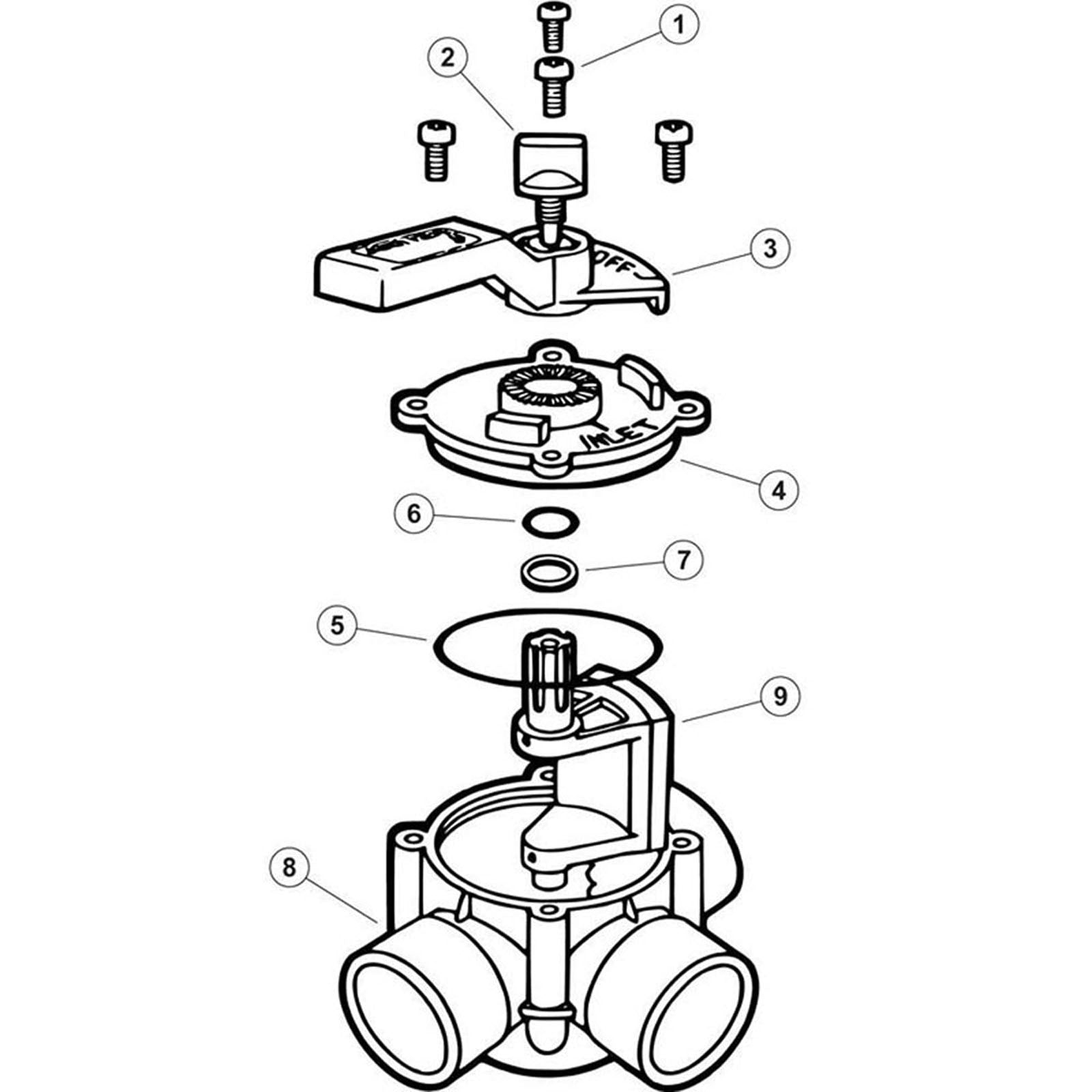 Waterpik Jandy Space Saver 3 Port Valve