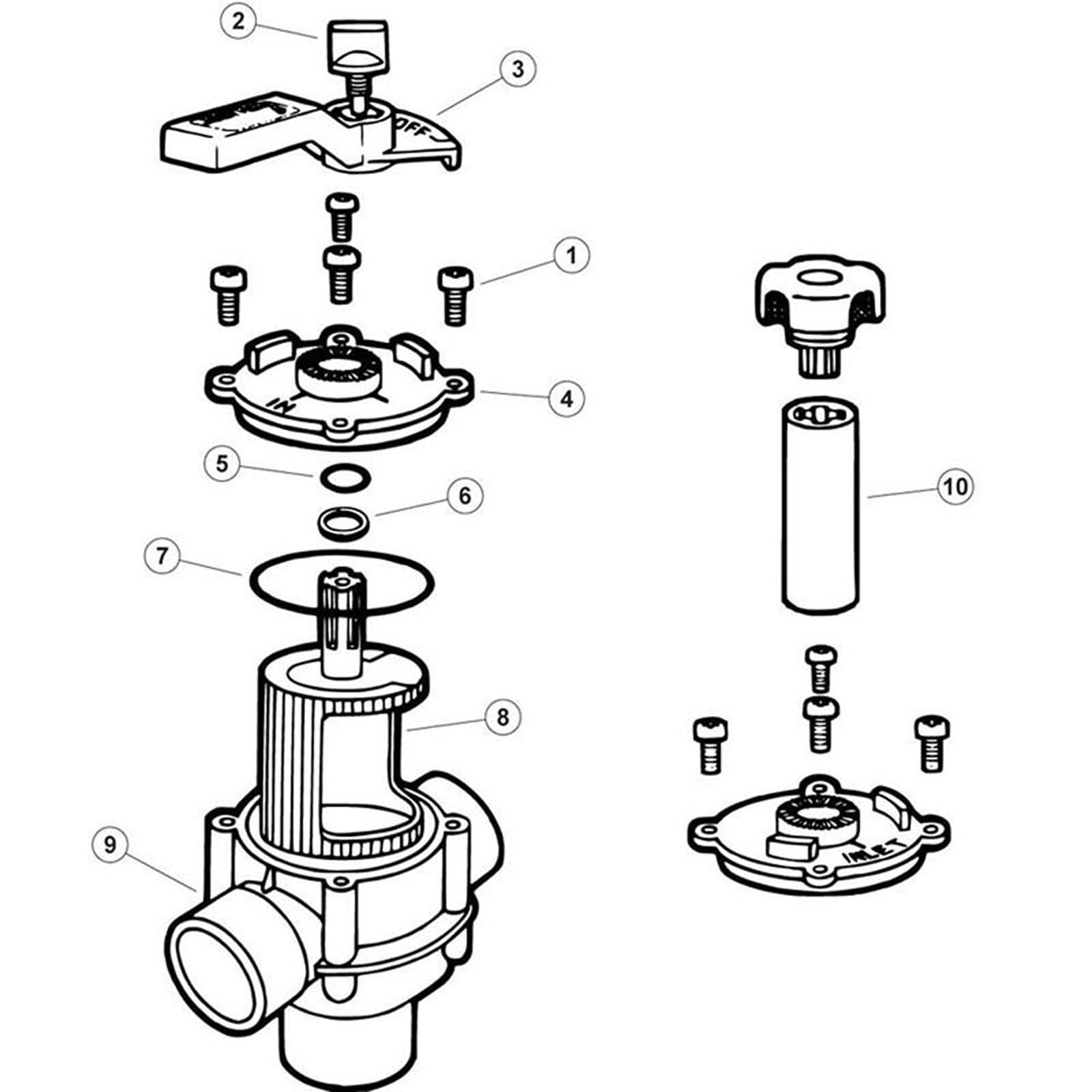 Waterpik Jandy Space Saver 3 Port "T" Valve